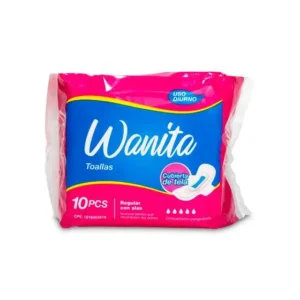 TOALLAS SANITARIAS WANITAS DIA TELA 10UND