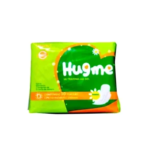 TOALLAS HUGME DIURNAS ALGODON SECO 245MM 10UND
