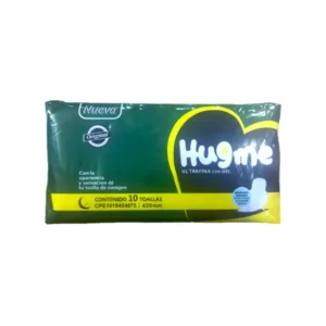 TOALLAS HUGME VERDE EXTRA LARGA ALGODON SUAVE 420MM 10UNDS