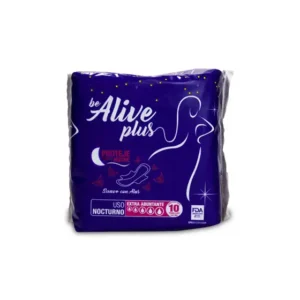 TOALLAS ALIVE PLUS NOCTURNO 10UN 340MM
