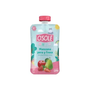 COMPOTA DE MANZANA PERA Y FRESA OSOLE 100GR