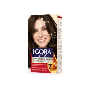 TINTE IGORA VITAL KIT APLICADOR CASTAÑO MEDIO 4-0 50GR